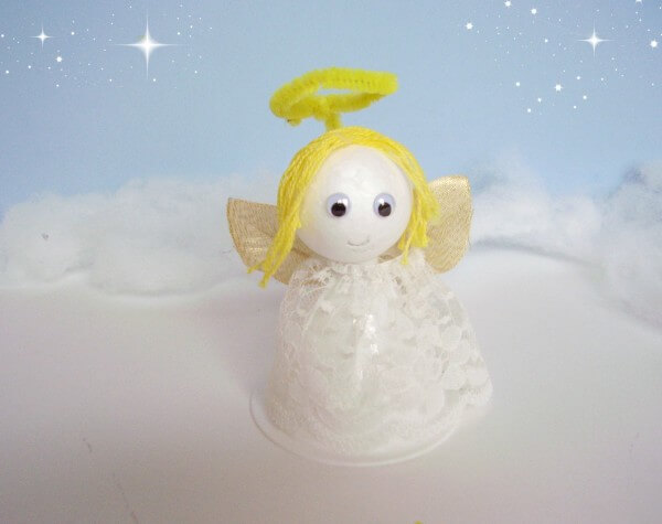 Fun To Make Gold Angel Christmas Ornament Craft For Kids - Christmas Crafting with Children: Making Angels