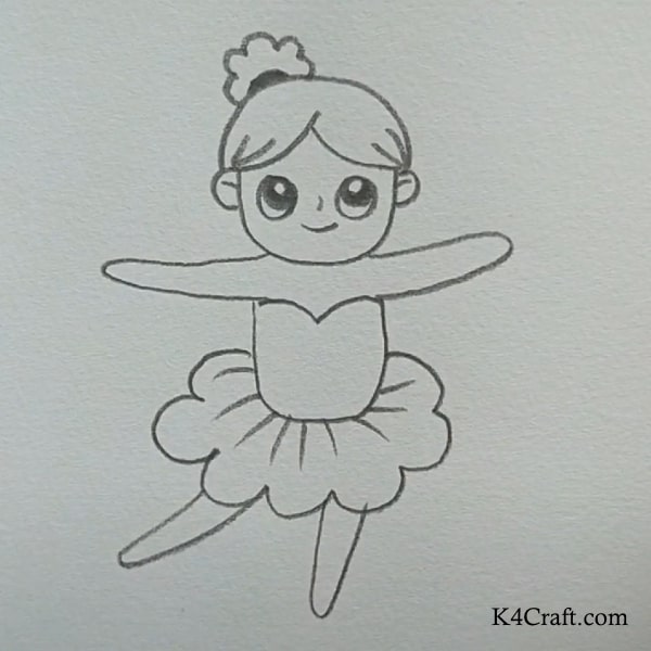 Gorgeous Dancing Girl Drawing Idea In Salsa Form Using Pencil - Simple Pencil Pictures for Children