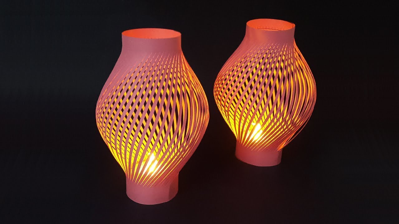 Gorgeous Night Lamp Decoration Craft For Christmas Parties Using Paper - Crafting Paper Lanterns Easily For Diwali & Christmas