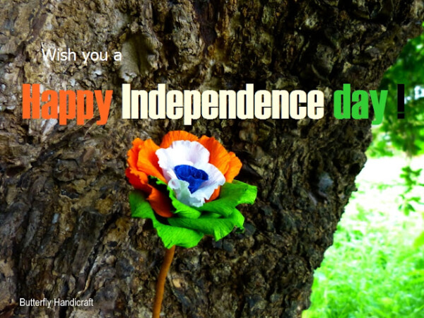Handcrafted Flower Decoration For Independence Day Using Tricolor Crepe Paper - Offering ideas for utilizing crepe paper for decorations