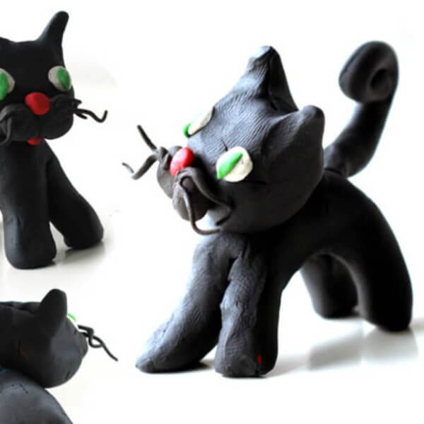 Handmade Black Cat Craft Tutorial Using Polymer Clay - Innovative Ideas For Cat Crafts For Kids