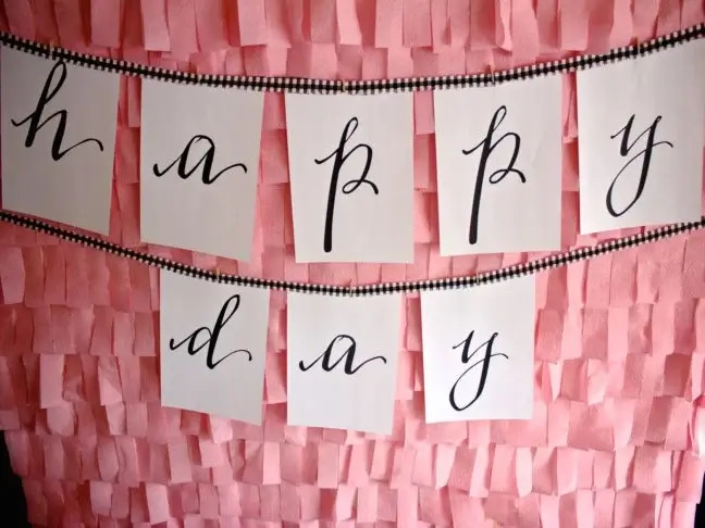 Happy Day - Handmade Ruffled Crepe Wall Decoration For School - Suggestions to decorate a classroom using crepe paper in 2023