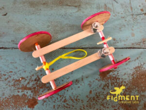 Homemade Rubber Band Toy Craft Idea Using Cardboard & Popsicle Sticks