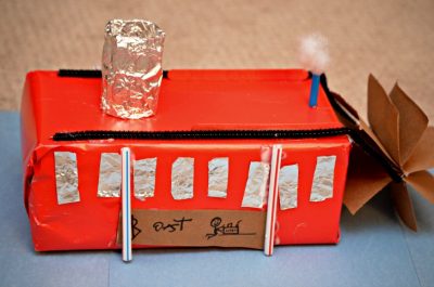 Homemade Tissue Box Steamboat Craft Project For Classroom - Making projects with tissue boxes in the classroom.