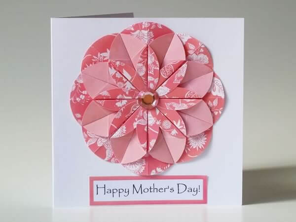How To Make an Origami Dahlia Flower Card For Mother's Day - Kids Can Design Their Own Cards with These Ideas