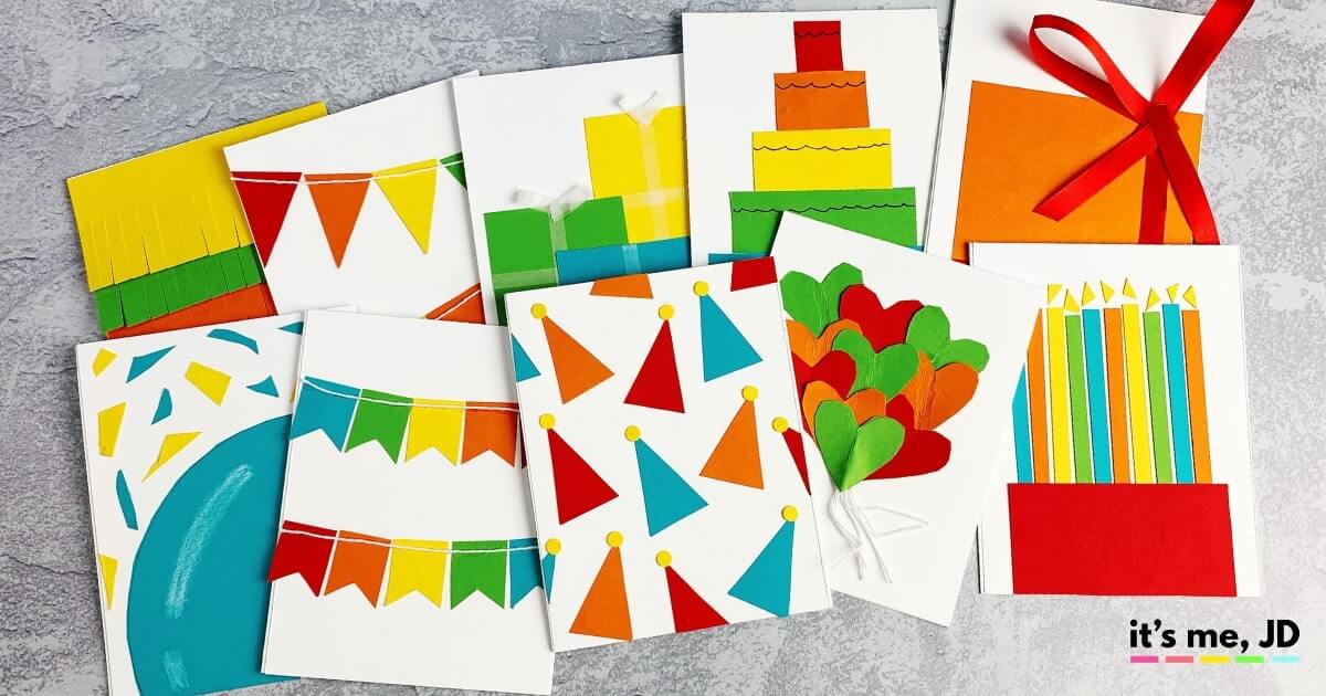 How To Make Birthday Cards Using Recycled Materials - Creative Cards That Kids Can Make