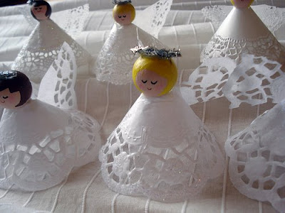 How to Make Doily Angels Craft For Christmas Decor - Kids Crafting Angelic Artworks at Christmas