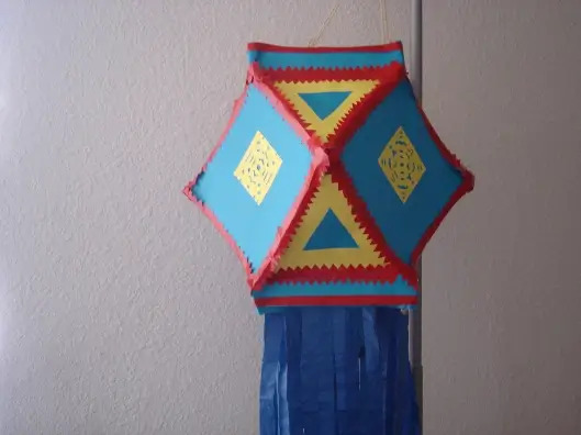 How To Make Kandil Lantern Using Longer Sticks & Yarn - Making Easy Paper Lanterns for the Festivals of Diwali & Christmas