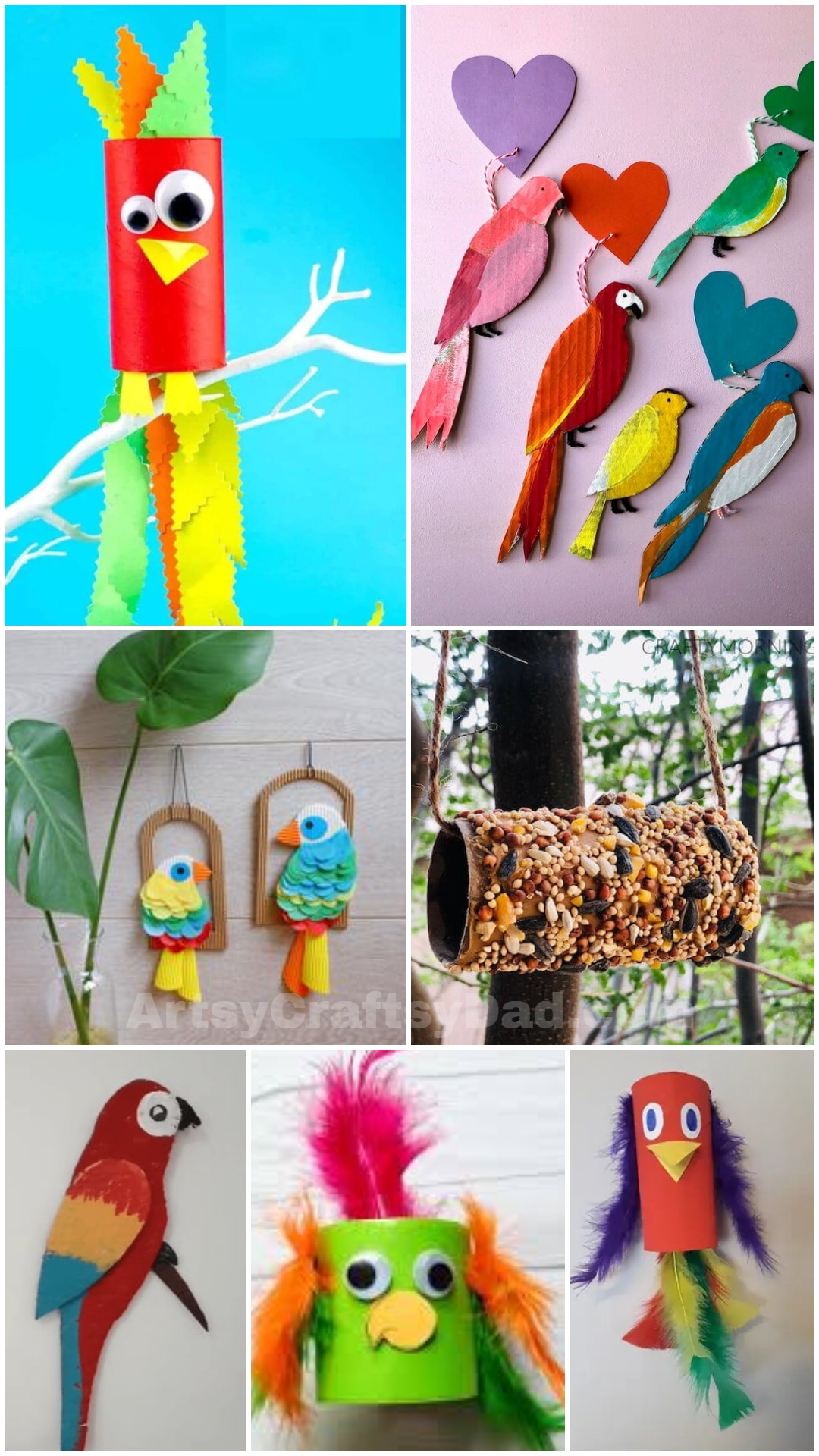 How to Make Parrot Cardboard Crafts