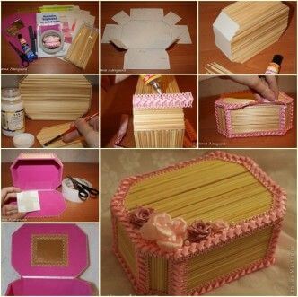 Make Popsicle Sticks Jewelry Box Craft With Step-by-Step Instructions Using Decorative Material - Constructing a Jewelry Caddy with Ice Lolly Sticks