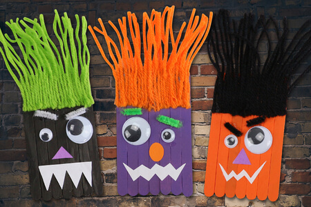 Make Your Own Monster Crafts Using Popsicle Sticks, Wool & Some Accessories - Popsicle Stick Toys: Enjoyable Craft Stick Monsters