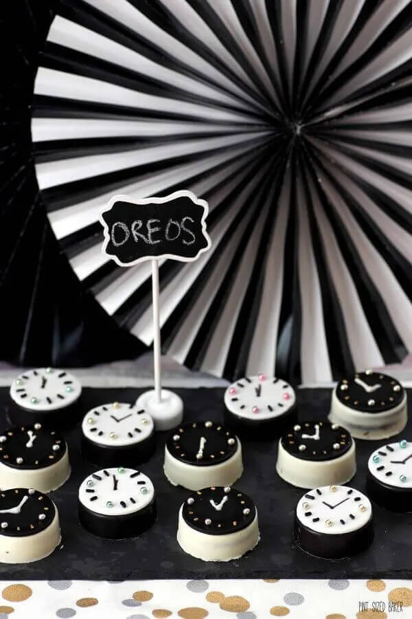 Mini Chocolate-Covered Oreo Cookie Clocks Recipe For Parties - Ideas For Concocting Treats and Libations With Kids