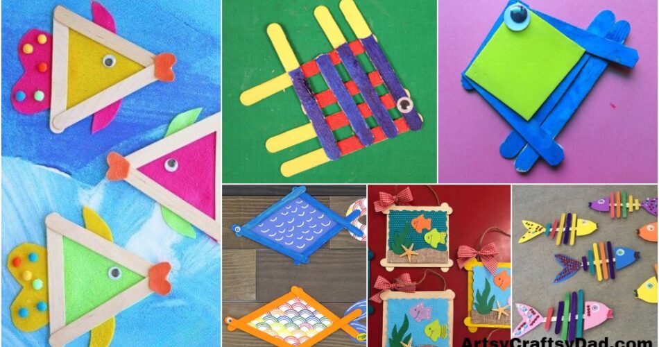 Popsicle Stick Fish Craft at Home