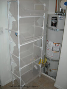 Pretty Vertical Laundry Sorter Shelves Craft Made With PVC Pipes
