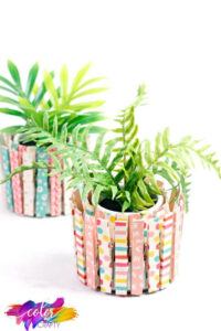 Simple Clothespin Planter Decoration Craft Using Washi Tape