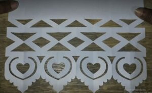 Simple To Make Paper Cutting Design Idea For Home Decoration Using Scissors