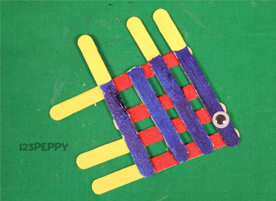 Simple To Make Popsicle Stick Fish Craft Idea For Preschoolers - Crafting a Fish with Popsicle Sticks in the Abode