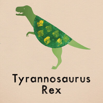 Adorable Tyrannosaurus Rex Dinosaur Craft With Paper Plate & Sponge Stamps- Making a Dinosaur with Paper Plates - An Enjoyable Kids' Project
