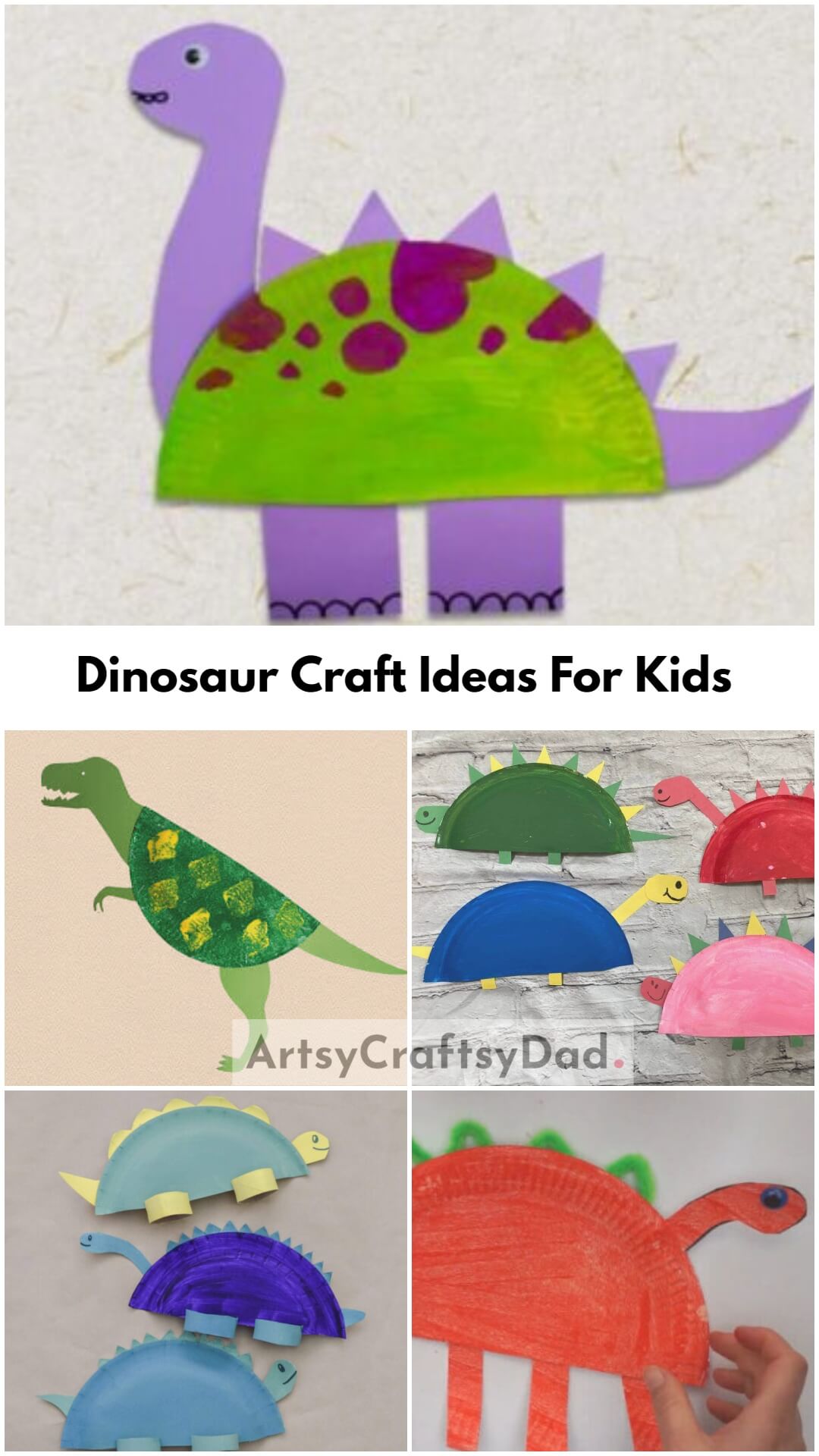 Dinosaur Paper Plate Craft For Kids