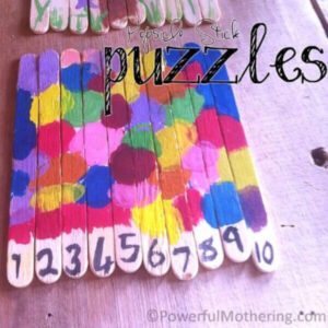 Easy To Learn Counting Popsicle Sticks Puzzle Art & Craft Idea For Kids-
