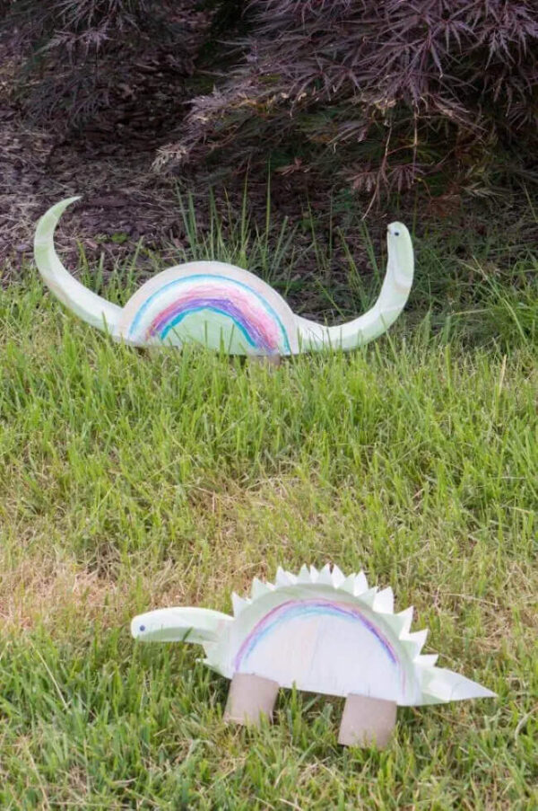 Handcrafted Paper Plate Dinosaur Craft Project For Kindergartners