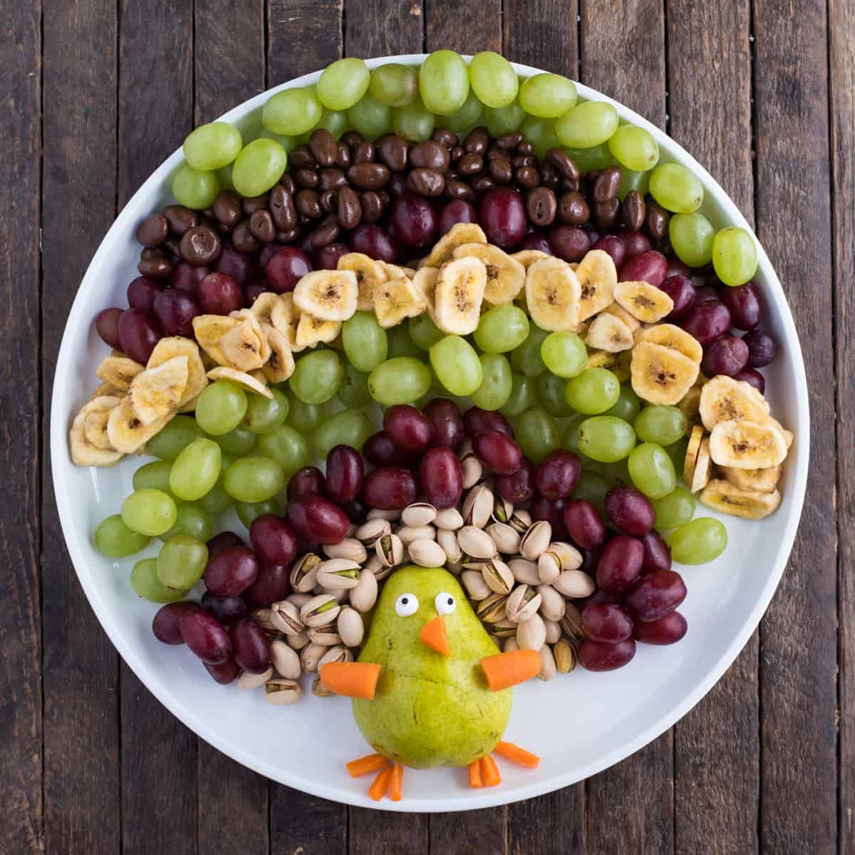 Healthy Fruit Platter Decoration In Turkey-Shaped For Thanksgiving Celebration-Decorating Cuisine for Festivities