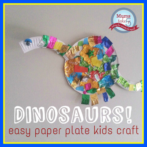 Quickly Paper Plate Dinosaur Craft With Decorative Material For Kids-A dinosaur is something that kids can make with a paper plate