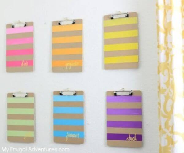 DIY Colourful Ombre Painted Clipboards