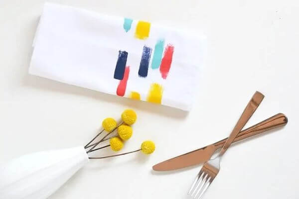 How To Make Handmade Brush Stroke Napkins