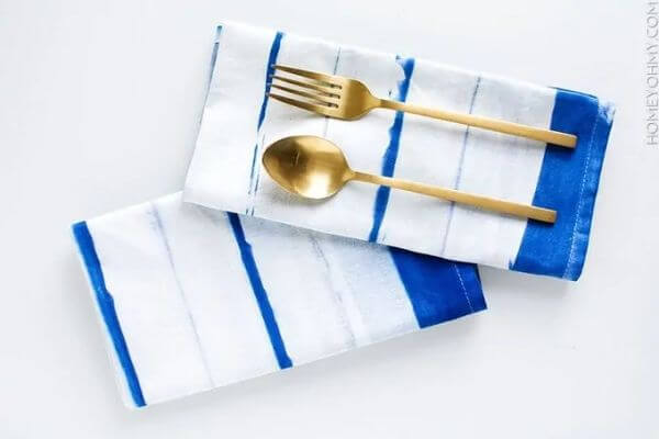 Learn To Make Striped Inkodye Napkins Ideas
