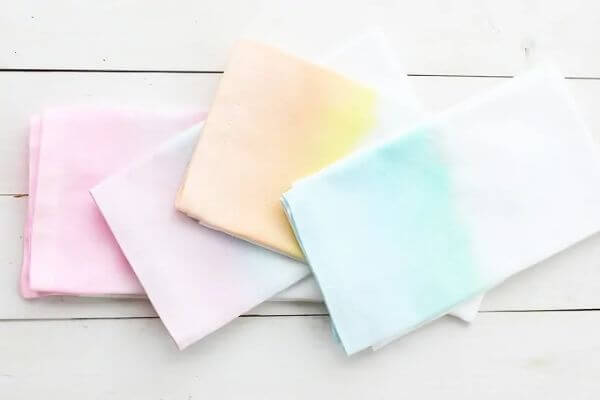 Learn To Make Watercolor Fabric Napkins Tutorial
