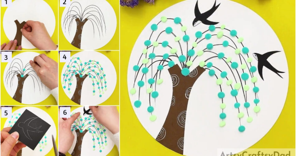 Paper And Clay Tree Craft Tutorial For Beginners
