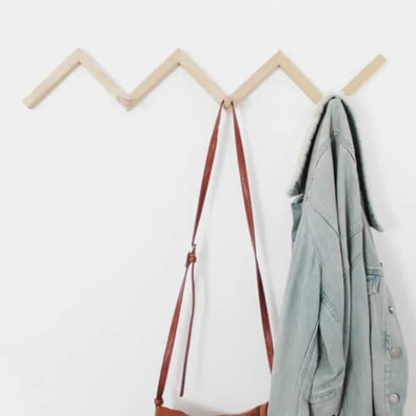 How To Make Zig Zag Coat Rack For Home