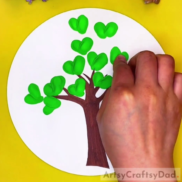 Making More Heart-Shaped Leaves - Kids Can Learn How To Make A Clay Heart Leaf Tree 