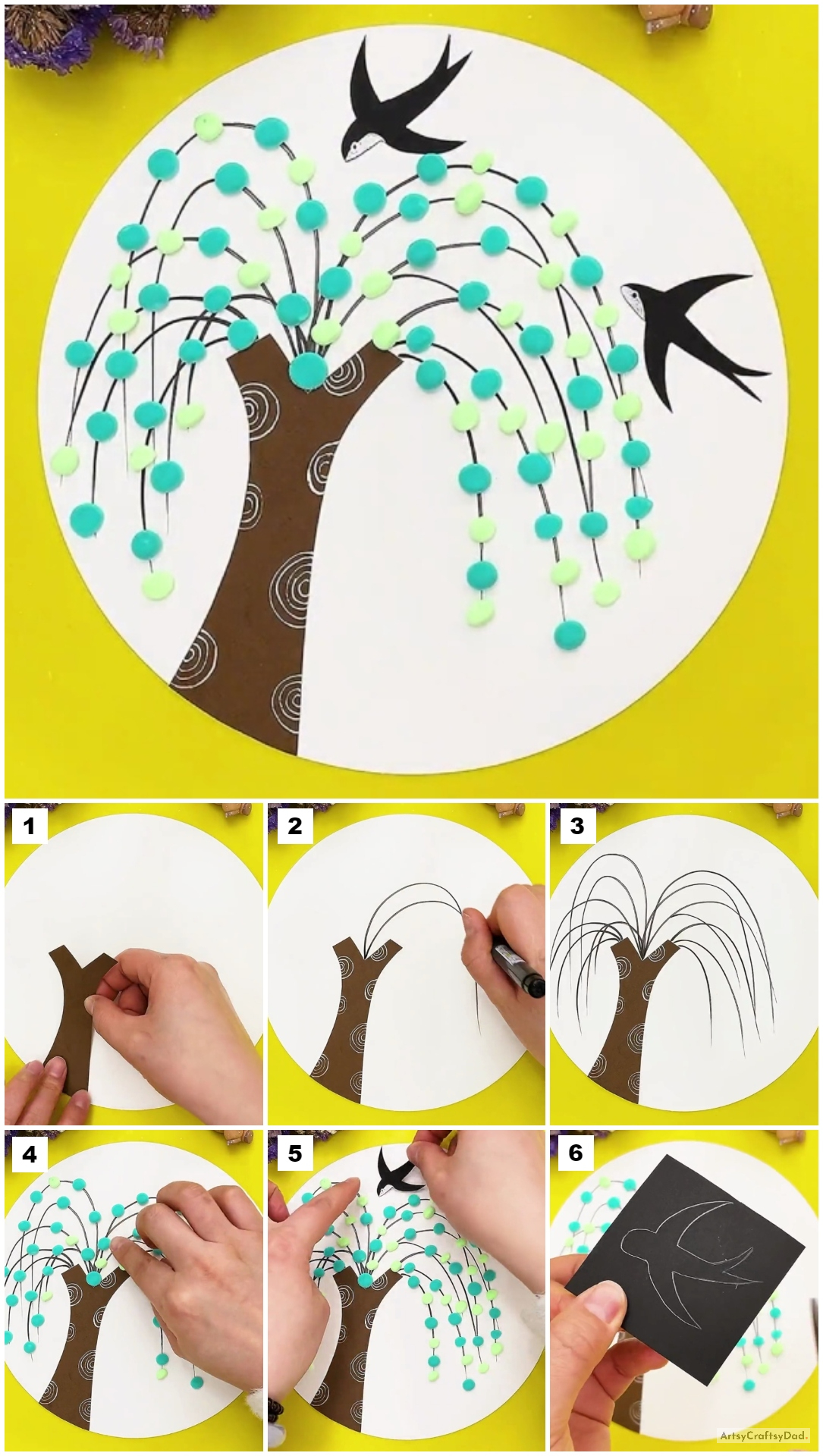 Paper And Clay Tree Craft Tutorial For Beginners
