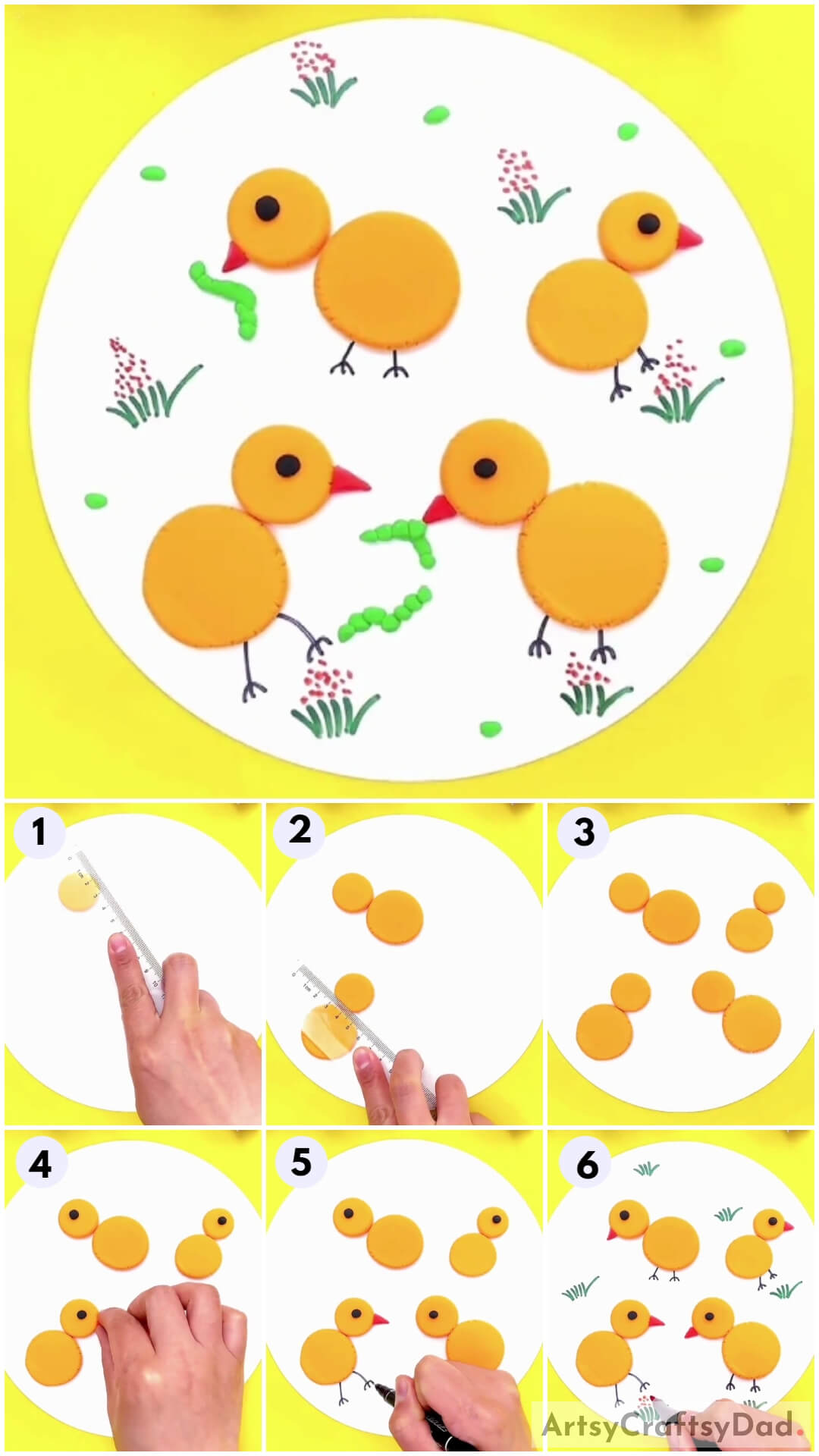 Clay Chicks In Garden Craft Tutorial