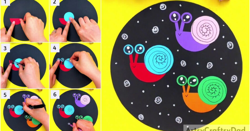 Colorful Snails Paper Craft Tutorial For Beginners
