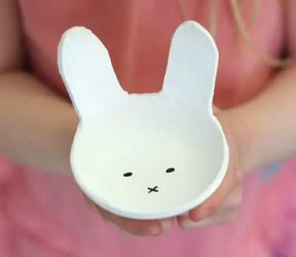 DIY Bunny Clay Craft Bowls For Kids