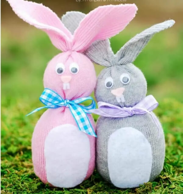 DIY Easter Sock Bunnies Steps By Steps For Kids