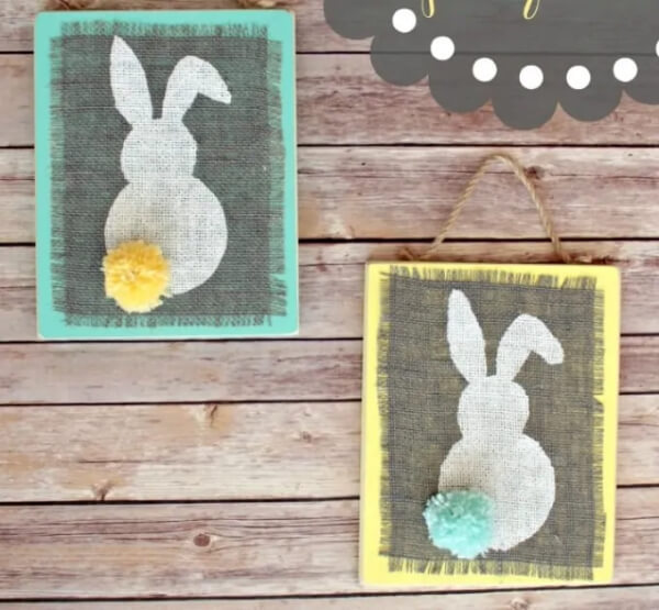 Easy To Make Burlap Bunny Plaques