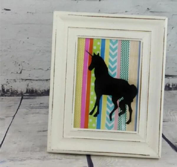 Learn To Make Beautiful Washi Tape Unicorn Silhouette