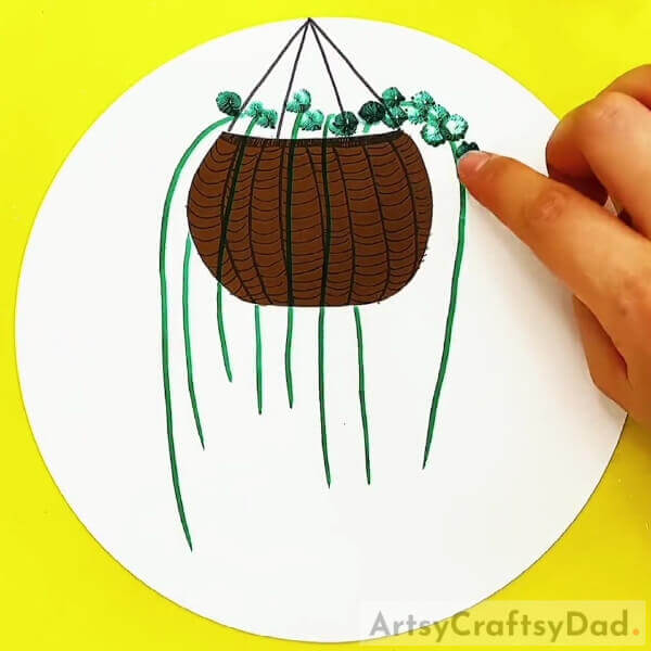 Making Leaves Of the Plant-Designing a Hanging Plant Pot for Kids