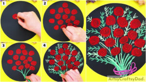 Oil Pastel Rose Bouquet Drawing Hack Craft Tutorial