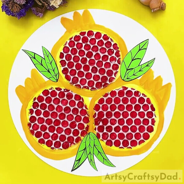 This Is The Final Look Of Your Bubble Wrap Pomegranates!- How to Assemble a Bubble Wrap Pomegranate for Beginners 