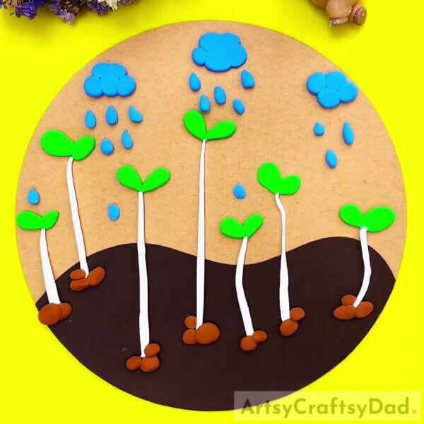 This Is The Final Look Of Your Seed Germination Clay Craft!-Guide for Creating a Seed-Sprouting Clay Creation for Children