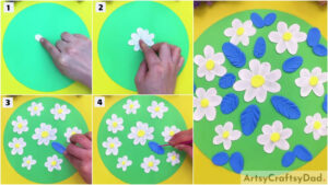 White Clay Flowers Craft Tutorial For Kids