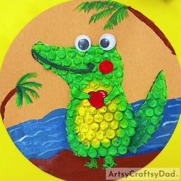 Bubble Wrap Crocodile Art Is Ready!-A step-by-step guide to constructing an artful crocodile with Bubble Wrap
