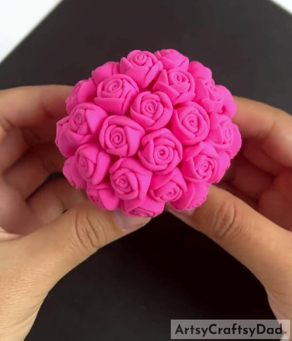 Competing Sticking The Roses- Making a Mini Rose Bouquet with Clay and a Surgical Mask Tutorial