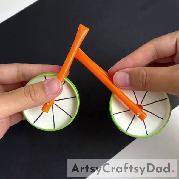 Creating One More Cycle Wheel And Pasting It Together- Apply the Cycle Model to make a Paper Cup & Plastic Straw Craft