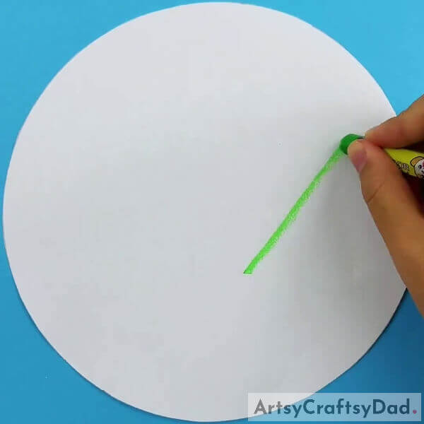 Drawing A Slanting Line - How to Make Pretty Peacock Paper Craft